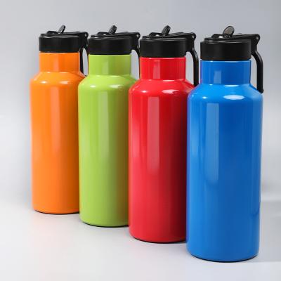 China Large PORTABLE Wholesale Reusable Vacuum Stainless Steel Double Walled Drinking Water Bottle for sale