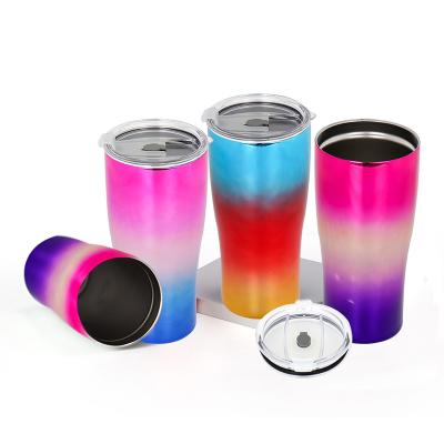 China Viable Insulated Double Wall Flask Sublimation Stainless Steel Water Tumbler Mug Cups With Lids for sale