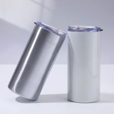 China Durable Custom Straight Fashion 450ml Single Bead Frosted Matte Double Wall Stainless Steel Insulation Tumbler for sale