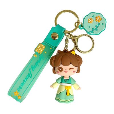 China Key Chain Ring Little Prince Doll Cute Car Glue Key Chain Cartoon Character Pendant Creative Wholesale Accessories Eco-friendly Material for sale