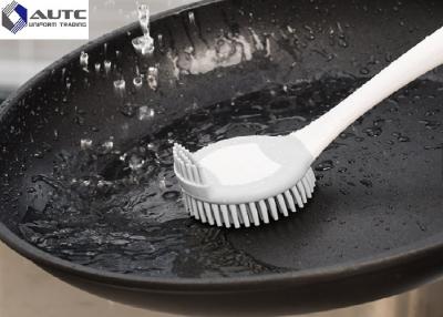 Chine Double brosse de nettoyage latérale de cuisine, brosse de nettoyage grise avec la tête en plastique de la main TPR à vendre