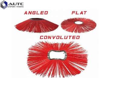 China 300*80mm pp. mit Stahl-Ring Wafer Brush Street-Straßen-Schnee-Reinigungs-Bürsten-Drehschnee-Bürste mit multi Farbe zu verkaufen