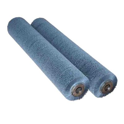 China Grinding Polishing Abrasive Brush Roller Custom Cylindrical Brush Steel Belt Wound Abrasive Wire Brush Roller for sale