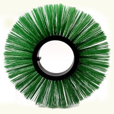 China Poly Flat Wafer Broom Replacement Brush PP Road Cleaning Ring Brush for sale