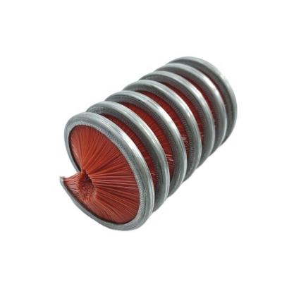 Chine Corde en spirale en nylon de nettoyage de brosse de bobine intérieure rouge et brosses de nettoyage à chaînes à vendre