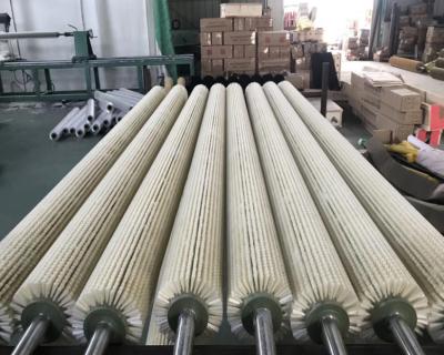 China Nylon Cleaning Brush Roller Spiral Winding PP Brush Roller  Industrial Brush Rod for sale