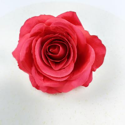 China Wholesale 8 cm Minimalist Artificial Decorative Gifts Colorful Artificial Flower High Quality Material Rose Heads For Making Promotional for sale