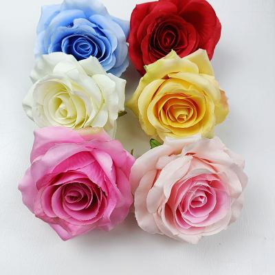 China Hot Selling 10 cm Rose Flower Heads Artificial Flower For Wedding Valentine's Day Eco-friendly Silk Decoration Party for sale