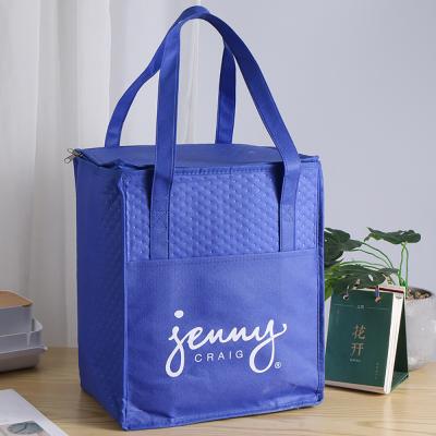 China Custom Fashion Eco Friendly Non Woven Tote Insulated Outdoor Lunch Cooler Bag Waterproof for sale