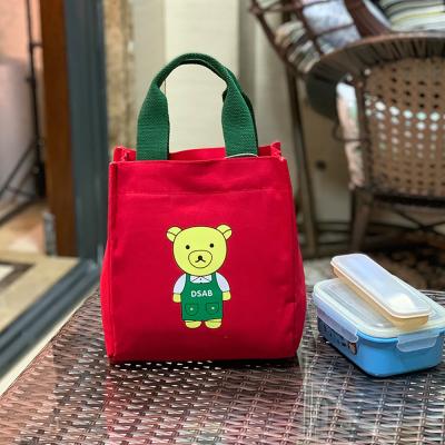 China Custom Easy Carry Waterproof Picnic Aluminum Foil Insulated Cotton Canvas Cooler Bag for sale