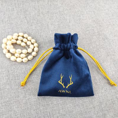 China New Fashion Suede Eco-Friendly Custom Jewelry Pouch Packaging Pouch Velvet Drawstring Bag for sale