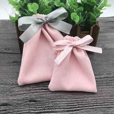 China Eco - Friendly Personality Fabric Jewelry Pouch Velvet Drawstring Bag For Ring Storage for sale