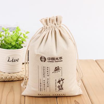 China Wholesale Promotional Eco Friendly Personalized Eco Friendly Cotton Canvas Drawstring Bags for sale