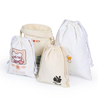 China Eco-friendly Wholesale Shoes Cloth Tote Large Juta Shopping Canvas Logo Printed Custom White Cotton Drawstring Bag for sale