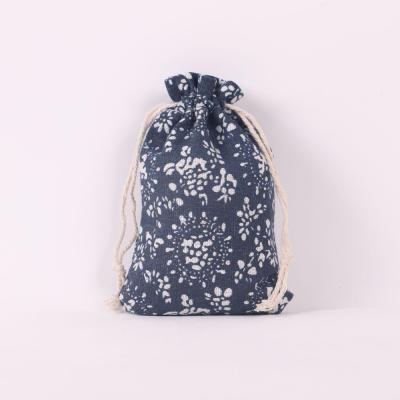 China Eco-Friendly Wholesale Organic Custom Organic Calico Muslin Cotton Canvas Drawstring Bags for sale