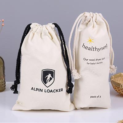 China Custom Silk Handled White Double Grosgrain Twine Canvas Cotton Drawstring Bag For Jewelry for sale