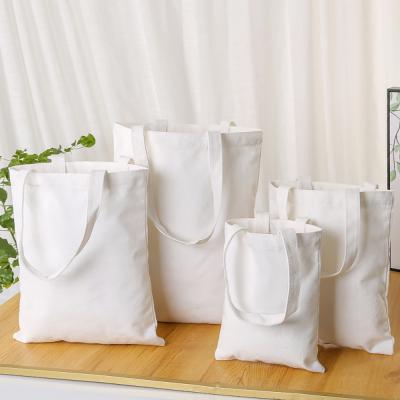 China Simple Reusable Cheap Wholesale Recyclable White Shopping Bag Cotton Canvas Tote Bag With Printed Logo for sale