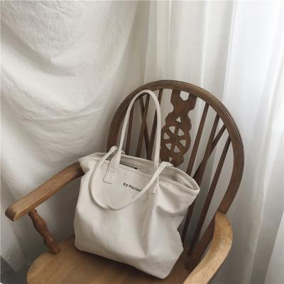 China Wholesale Eco-Friendly Cotton Durable Logo Print Canvas Tote Bag White Tote Bag for sale