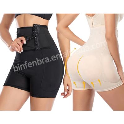 China 1014 Women Breathable Tummy Control Shapewear Waist Trainer Push Up Hip Enhancer Shaper Butt Lifter Faja Padded Panties With Hooks for sale