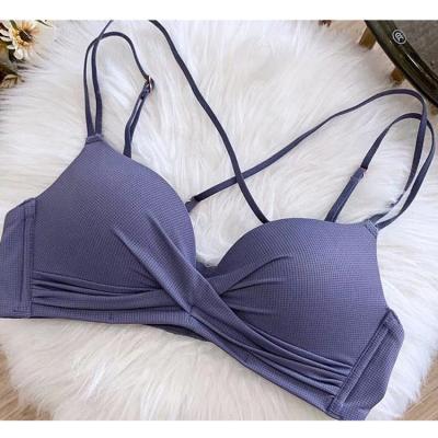 China 2071 Women Bras Sexy Front Buckle Wireless Bralette Lingerie QUICK DRY Comfort Push Up Bras for sale