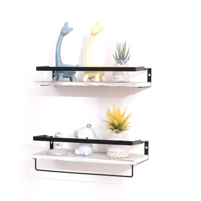 China 2021 Wall Mounted Storage Shelf Bathroom Set Of 2 Rustic Wall Decoration Wooden Floating Shelves For Kitchen for sale