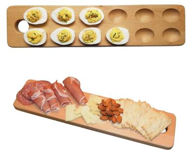 China Europe Charcuterie Board Cheese Serving Tray Wooden Deviled Egg Human Reversible Tray One Higher for sale