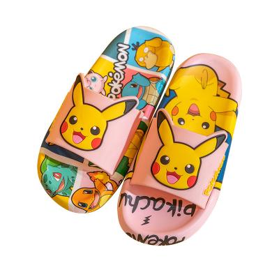 China Eco-friendly Material New Arriving Cartoon Pikachu Good Price Supplier Summer Wholesale Low Price High Quality PVC Women Ladies Slippers for Girls Boy for sale