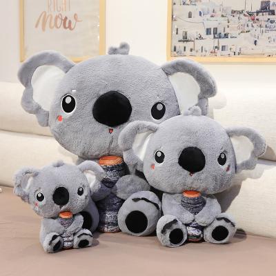 China Plush 30cm Adorable Koalas Plush toy Cute Stuffed Cartoon Animals Australia Baby Koalas Doll toy with Wood Birthday gift for kid for sale