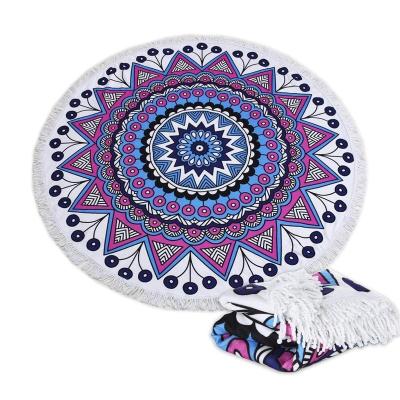 China Portable Hot Sale New Design Round Throw Picnic Blanket for sale