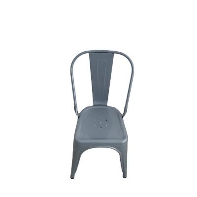 China Designer Cafe Home Kitchen Metal Legs Iron Simple Modern Cooling Gray Coating Nordic Casual Dining Chair for sale