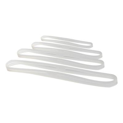 China One Color Food Grade Eco-friendly Transparent H-shaped Stretch Silicone Ultra High Elastic Band for sale