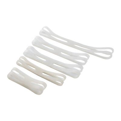 China Eco - Friendly Transparent Color Stretch Durable H - Shape Silicone Elastic Bands for sale