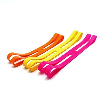 China Eco-friendly H-shape High Custom Size Color Mix Silicone Toughness Elastic Bands Book Fixed Pack Lunch Box for sale