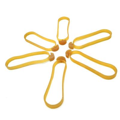 China Custom Elastic Waist Elastic Band Eco-friendly Yellow Shape Elastic Bands Durable Durable Suitable For Factorie Agricultural Industry for sale