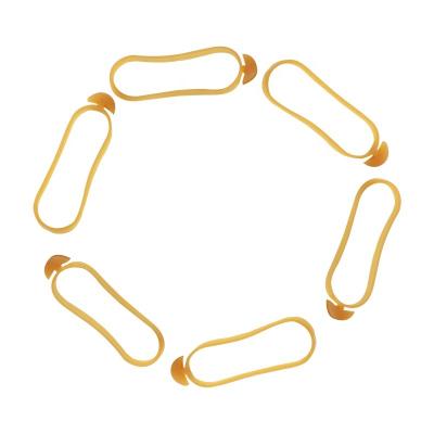 China Eco - Friendly Custom Size Bright Yellow Soft Elastic Long Anchor Shaped Elastic Bands for sale