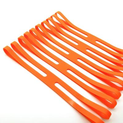 China Eco - Friendly Chemical Resistant Orange H - Shaped Colors Silicone Elastic Bands For Binding for sale