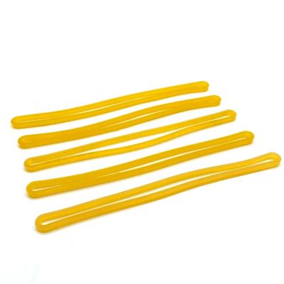 China Eco - Friendly Yellow Color Rubber Band Long Stretch Elastic Band Easy School Supplies for sale