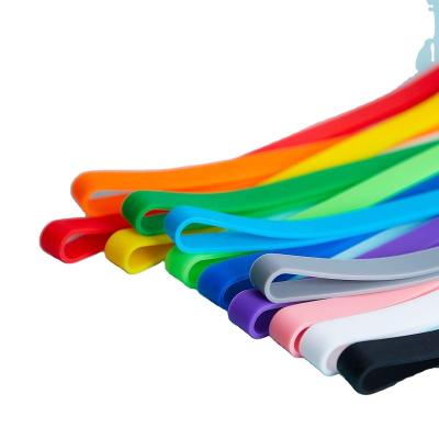 China Colored Band High Flexibility Silicone Elastic Bands Eco - Friendly Matching Custom Band for sale