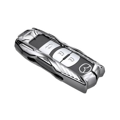 China Wholesale Price China-chic New Factory Zinc Cheap Aluminum Key Shell Smart Remote Control Car Aluminum Key Cover For Mazda for sale