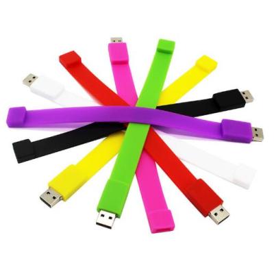 China High Quality Wristband Rubber Band USB Flash Drive 4GB 2GB 32GB Memory Stick 64gb 128gb U Flash Disk 2.0 for sale