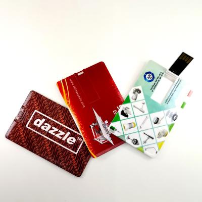 China Business Card Plastic USB 2.0 Full Color Printing Popular Gift Advertising 16GB Pendrive 64GB Plastic Credit Card USB Flash Drive for sale