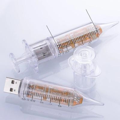 China Medical Promotional Customized Flash Shape Saving 64gb 128GB 16GB 32GB Fast Speed ​​Data Doctor Gift USB Drive OEM USB Drive Syringe Medical USB for sale