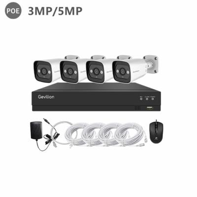 China NIGHT VISION H.265 3.6mm 3.0MP 5.0MP 4CH Home CCTV Security System IP Surveillance NVR Outdoor POE Kit Cctv Camera System for sale