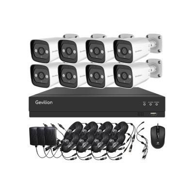 China Security Systems Wiretap Control 5MP 8Ch Metal CCTV Camera Ahd Dvr One Way Audio Indoor Outdoor Home Kit for sale