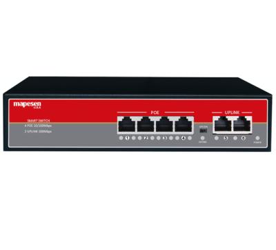 China 6 Port Two Way Audio Built-in Power POE Switch for sale