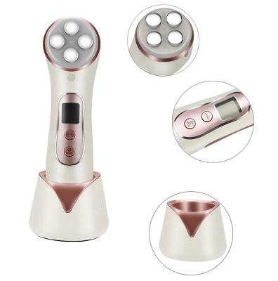 China Anti-puffiness Mismon 5in1 EMS Skin Tightening Massage RF v Face Massager for sale