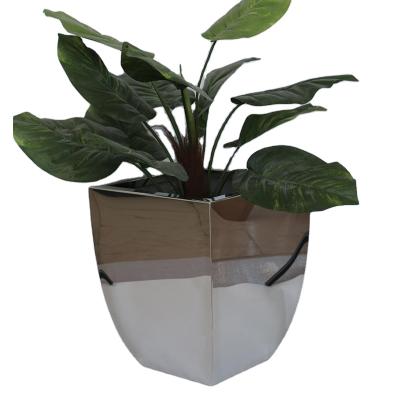 China Europe Stainless Steel Flower Pot With Stand Stainless Steel Serving Pot for sale