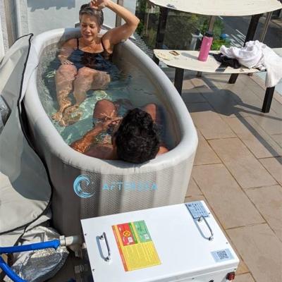 China Men's Adult Ice Water Fitness Portable PVC Inflatable Folding Ice Soaking Bath Tub For 190cm*70cm*60cm For Two Person for sale