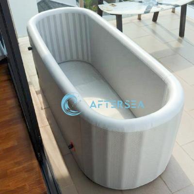 China PVC Large Person Double Size Adult Ice Water Bathtub Inflatable Folding Soaking Tub For 190cm*70cm*60cm For Two Person for sale