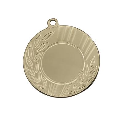 China Europe 1mm Thickness Gold Plating Olive Leaf Edge Medal Iron for sale